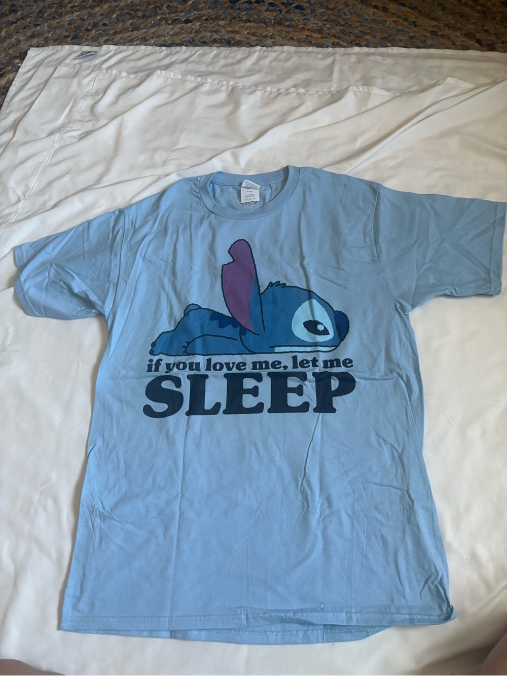 Port and Company Light Blue Stitch Graphic Tee